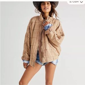 FREE PEOPLE Dolman Quilted Knit Jacket